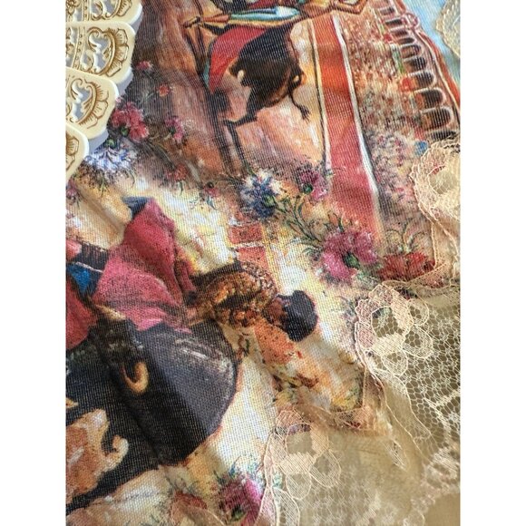 Vintage Spanish Lace Hand Fan - Picture 4 of 12